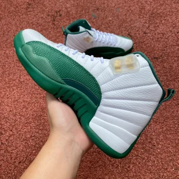 AJ 12 Retro White Green