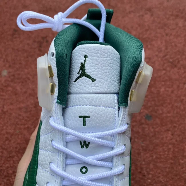 AJ 12 Retro White Green