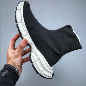 Balen 3xl Sock Recycled Knit Sneaker Black White