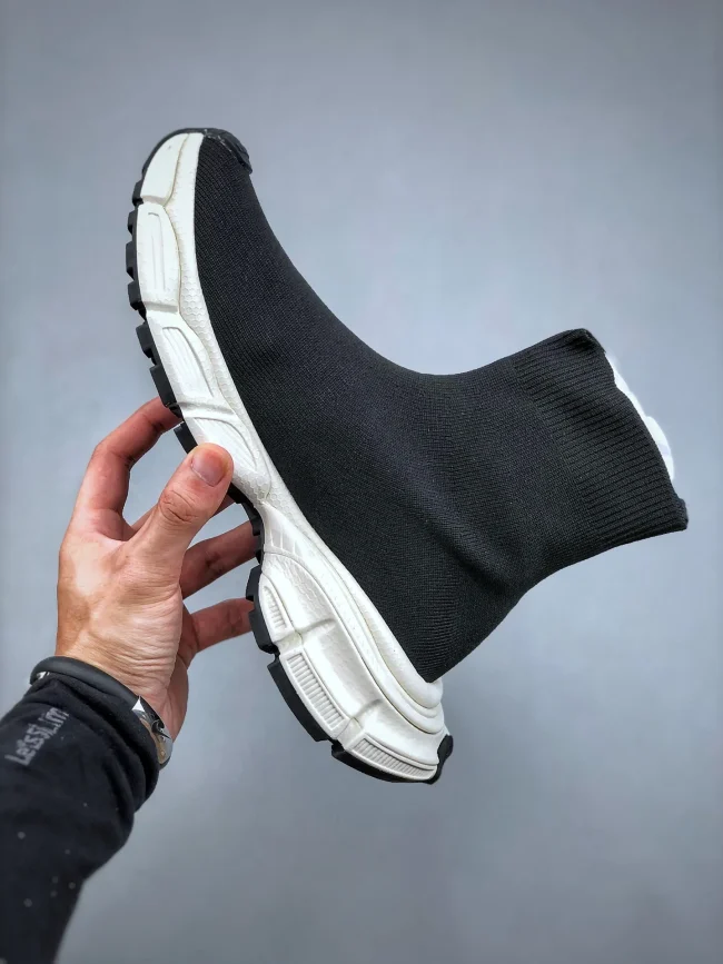 Balen 3xl Sock Recycled Knit Sneaker Black White