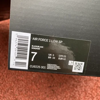 Sr X Af 1 Low Box Logo - Black