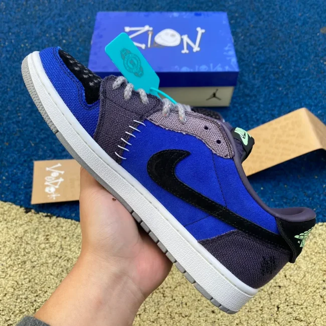 Zion Williamson X AJ 1 Retro Low Og Blue