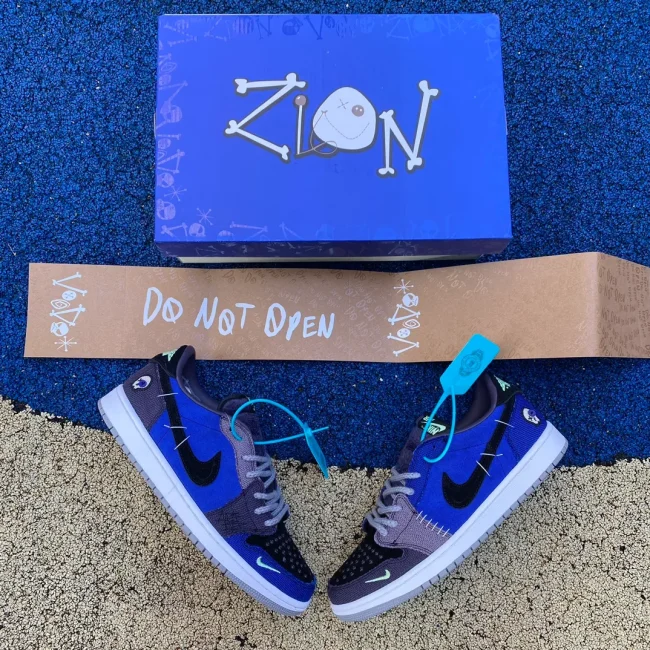 Zion Williamson X AJ 1 Retro Low Og Blue