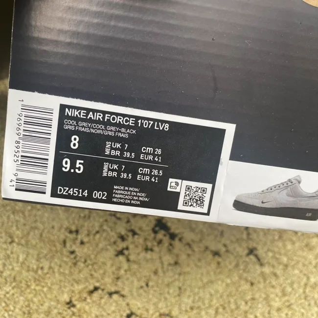 Af 1 '07 Lv8 Reflective Swoosh - Cool Grey