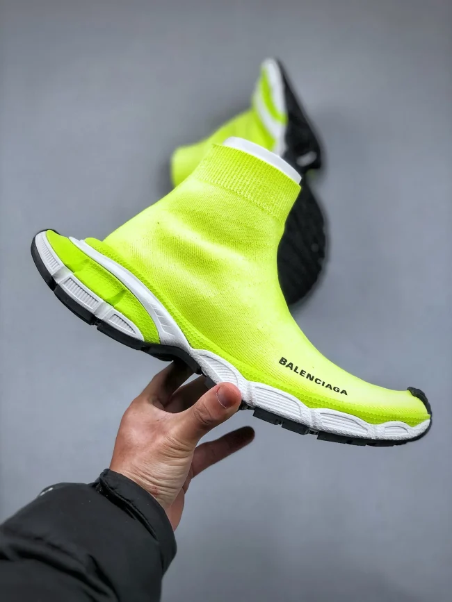 Balen 3xl Sock Recycled Knit Sneaker Fluo Yellow