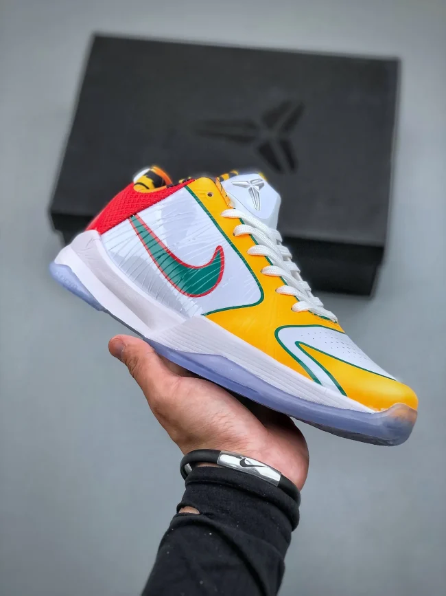 Zoom Kobe 5 Protro White Red Yellow