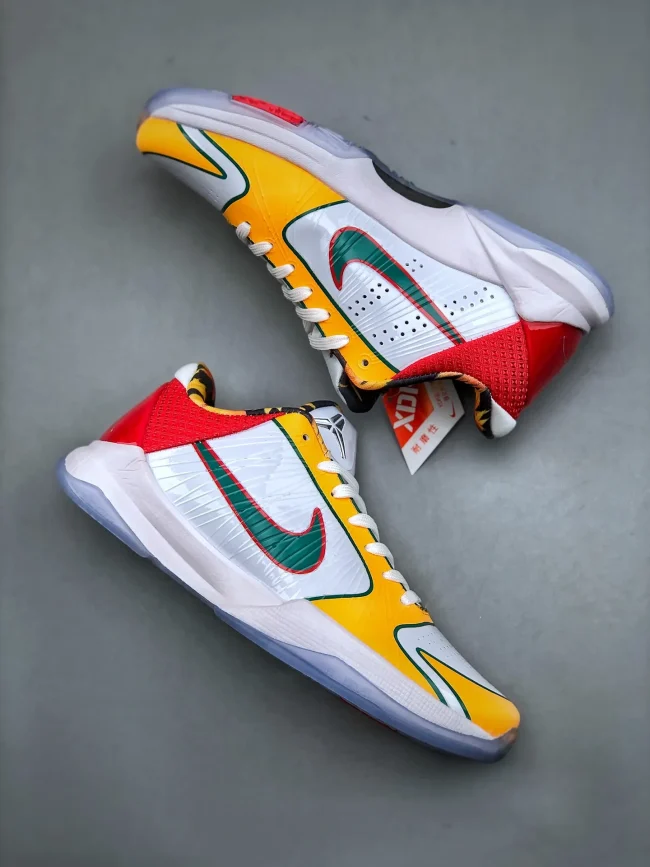 Zoom Kobe 5 Protro White Red Yellow