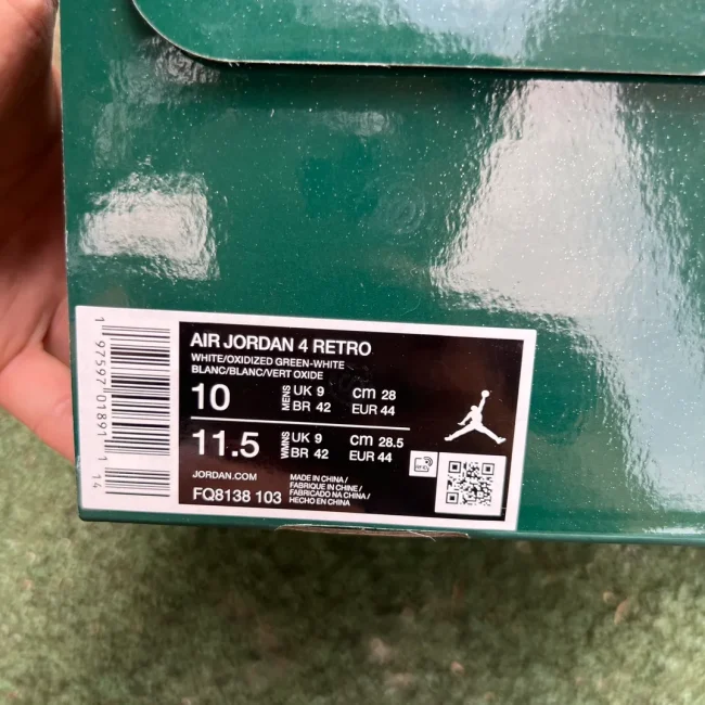 AJ 4 Retro Oxidized Green