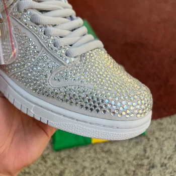 Cactus Plant Flea Market X Swarovski X Dunk Low Pure Platinum