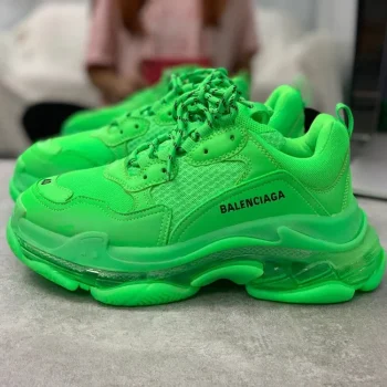 Balen Triple S Clear Sole Neon Green