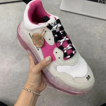 Balen Triple S Clear Sole White/pink