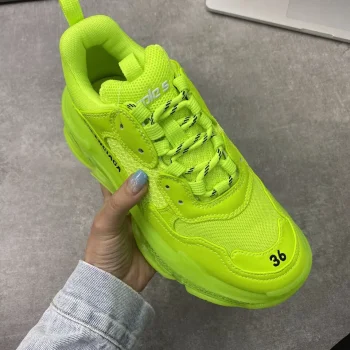 Balen Triple S Clear Sole Fluo Yellow