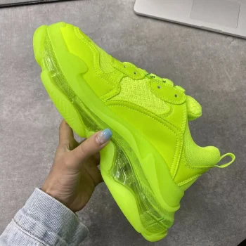 Balen Triple S Clear Sole Fluo Yellow