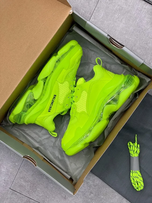 Balen Triple S Clear Sole Fluo Yellow