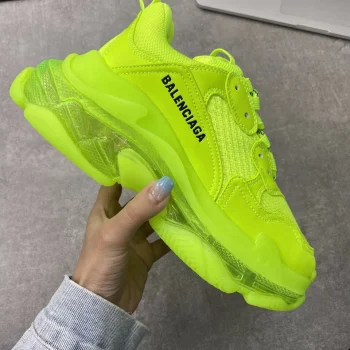 Balen Triple S Clear Sole Fluo Yellow