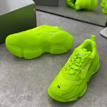 Balen Triple S Clear Sole Fluo Yellow