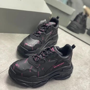 Balen Allover Logo Triple S Black/pink