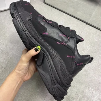 Balen Allover Logo Triple S Black/pink