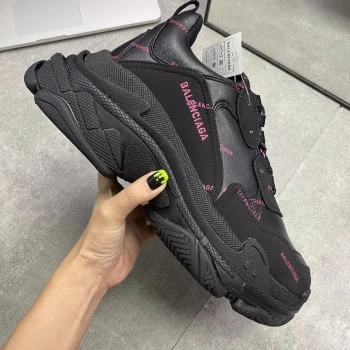 Balen Allover Logo Triple S Black/pink