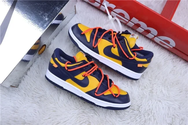 Ow X Dunk Low University Gold