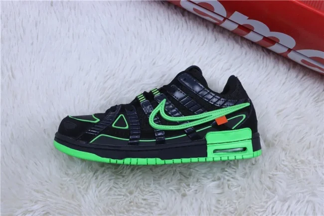 Ow X Air Rubber Dunk Green Strike