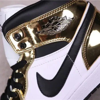 AJ 1 Mid Se White Metallic Gold