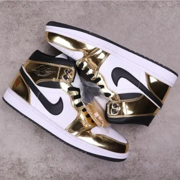 AJ 1 Mid Se White Metallic Gold