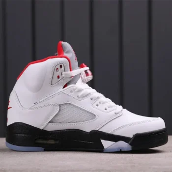 Aj 5 Retro Fire Red Silver Tongue