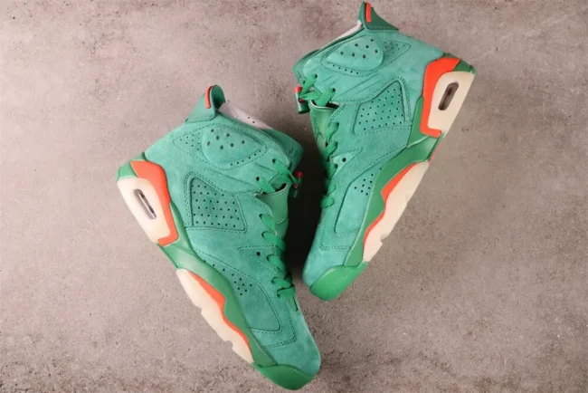 Aj 6 Retro Nrg Green Suede Gatorade