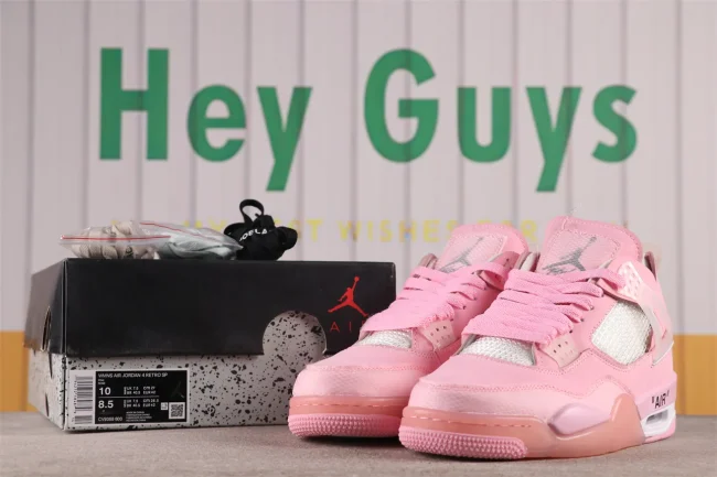 Ow X AJ 4 Retro Sp Pink