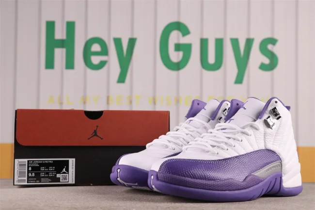 AJ 12 Retro White Purple