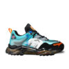 Men's Streetwear Chunky Sneakers - Teal / Black & Orange VibrantUGNBR-81