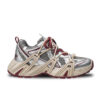 Men's Mechanical Exoskeleton Chunky Sneakers Silver / Burgundy  UGNBR-85