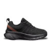 Men's Thick Sole Walking Sneakers Triple Black / Brown Accent UGNBR 87