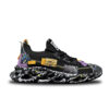 Men's Graffiti Blade Sole Sneakers Black / Purple & Yellow UGNBR 98